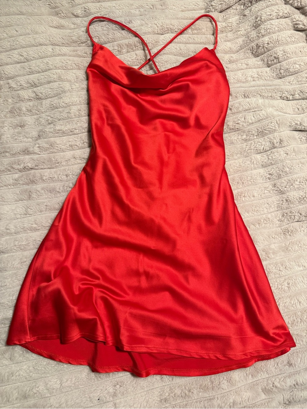 Princess Polly Red Satin Backless Slip Dress